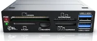 Czytnik kart CSL 3,5" z panelem Multi-Frontpanel i portem USB 3.0 dla kart SD/SDXC/microSD/microSDHC/M2/CF/MMC/MS/XD