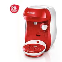 Bosch TASSIMO Happy + 20 EUR Gutscheine* Heißgetränkemaschine Kapseln, Farbe:Rot