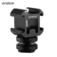 Andoer 3 Cold Shoe Mount Adapter Adapter zur Kamerahalterung für Canon Nikon Sony DSLR-Kamera für LED-Videoleuchte Mikrofon Monitor