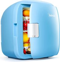JUNG ASTROaL Mini Kühlschrank blau 9 L, Minikühlschrank leise, Kühlschrank klein mit Kühl- und Heizfunktion, 2 Anschlüsse (Zigarettenanzünder & Steckdose)