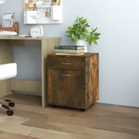 vidaXL Szafka na kółkach dąb wędzony 45x38x54 cm materiał drewnopochodny