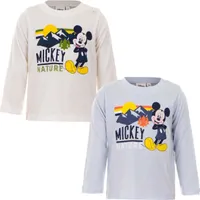 Mickey Mouse Baby Longsleeve 100% Bio Baumwolle niedliches Design Blau 12 Monate