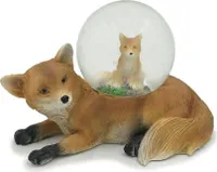 Glitzerkugel Fuchs, 9 cm,  Schneekugel Tier Tiere Schneekugeln Füchse