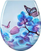 WOLTU WC Sitz, mit Abesenkautomatik, aus Duroplast, Butterfly Blau