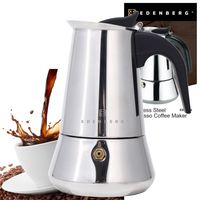 Edenberg, espressokocher, espressokanne, kaffeemaschine, espressomaschine, espressokocher, coffee machine, stahl, 12 Personen