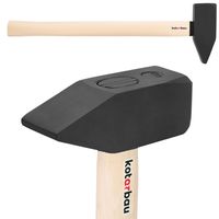 KOTARBAU® Hammer 4 kg  mit Holzschaft Stahlhammer 600 mm Schlosserhammer Vorschlaghämmer Ingenieurhammer Werkzeug