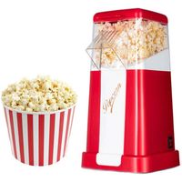 Popcornmaschine PopcornMaker,Popcornmaschine Heissluft,1200W ohne Öl, 3 Minuten Schnell Produktion, für Zuhause Filme und Weihnachten Partys