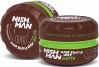 NISHMAN 08 Hair Styling Wax Matte - braun - Multivitamin