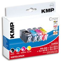 KMP C72V Vorteilspack BK/C/M/Y komp. mit PGI-520 / CLI-521
