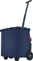 reisenthel carrycruiser, Einkaufsroller, Einkaufswagen, Trolley, Einkaufstrolley, Polyestergewebe, Frame Mixed Dots Red, 40 L, OE3076