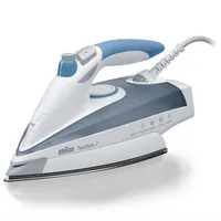 Braun TexStyle 7 36620006258 Eloxal Napařovací žehlička 2400 W Modrá, šedá, bílá BRAUN Barva výrobku: Modrá, šedá, bílá, Typ: Napařovací žehlička, Příkon: 2400 W, Koncentrovaný parní ráz: 200 g/min, Materiál desek: Eloxal, Objem nádržky na vodu: 0,4 l, Nepřetržitý parní ráz: 50 g/min, Automatické vypnutí: Ano, Nastavitelná pára: Ano