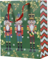 Geschenktüte Weihnachten 18x8x24cm mit Henkel und Motiv 1 Stück Grün
