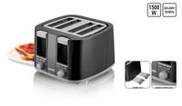 4-Scheiben-Toaster 1300-1500 W 7-Bräunungsstufen Zentrierfunktion Auftaufunktion