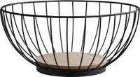 Obstkorb Gemüsekorb Obstschale Metall Dekokorb Schwarz CINTURONES 28 X 12 cm