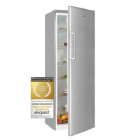 Exquisit Kühlschrank KS350-V-H-040E inoxlook | 331 l Nutzinhalt | Edelstahloptik