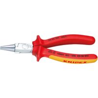 Knipex 220-6160 Rundzange 160mm VDE isol. mit zweifarbiger Hülle, rot/gelb/silber