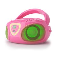 Auna Tragbarer Radio mit CD Player & mit USB für Kinder & Erwachsene, 3 W Boombox mit Bluetooth Funktion, AUX/FM Radio Tragbar mit LED-Display, MP3, 5.0 Streaming, CD-Radio mit für Mädchen & Jungen