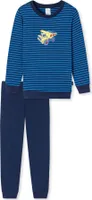 Schiesser Kleinkinder Jungen Kn Schlafanzug lang blau 098  ST