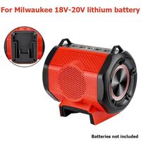 HIFI přenosný reproduktor Setreo Bluetooth reproduktor pro Milwaukee 18/20V Li-ion baterie