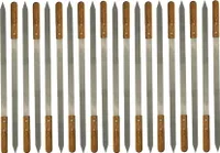 walexo Edelstahl Kebab Adana Grillspieße 600x23x2mm Holzgriff (20 x Grillspieße)