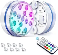 LED-Tauchlichter und Poollichter mit Fernbedienung, Wannenlichter, wasserdichte Unterwasserduschen mit Magneten, Weihnachtsbäume und Halloween-Party