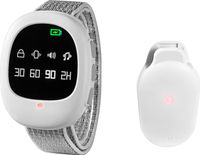 Kabelloser Bettnaess-Alarm Toepfchen-Trainingsuhr mit Armband fuer die Kinder- und Altenpflege 40 m effektive Reichweite Vibration / Ton / Vibration + Tonerinnerung 30 min / 60 min / 90 min / 2 Std. Timer