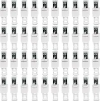 Netzwerkstecker Cat 6a RJ45 Stecker 40x Steckverbinder werkzeuglos Zugentlastung