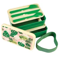 Rex London Bento Lunchbox "Tropische Palmen" - Lunchbox für Erwachsene & Jugendliche - Ideal für Schule, Arbeit & Picknick - BPA-frei