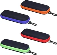 4 Stück Weiche Brillenetui, Brillenetui Hardcase, Tragbare Harte Brillenetui, Brillenetui Box, tragbar, Reise, weich, Sonnenbrillenbeutel für Damen, Herren, Kinder