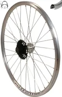 REDONDO 27,5 Zoll Hinterrad Laufrad Felge Silber Disc + 9 fach Shimano Kassette