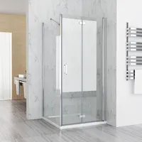 MIQU Duschkabine 70x80x197cm Eckig Dusche Falttür Seitenwand Duschwand Dusche ESG NANO Glas