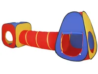 iso trade Pop Up Spielzelt mit Tunnel für Kinder - Zelt - Spielhaus - Tunnel - Spieltunnel - Krabbeltunnel - In einfacher Tragetasche