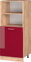 Vicco Herdumbauschrank R-Line, 60 cm, Bordeaux Hochglanz/Goldkraft Eiche