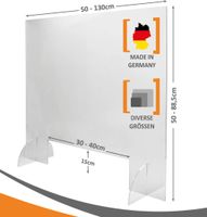 Niesschutz Spuckschutz Thekenaufsatz Spritzschutz Schutzwand Schutzschild Schild 