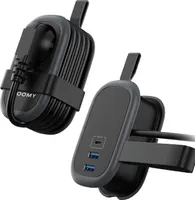 VOOMY Mini Steckdosenleiste – 1x USB-C 20W & 2x USB-A – 4000W Schnellladefunktion – Kompakt & Reisegeeignet – Schwarz