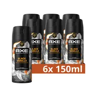 AXE Fine Fragrance Collection Premium Bodyspray Black Vanilla Deo ohne Aluminium für 72 Stunden Frische 6x 150ml