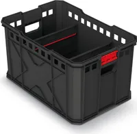 Skrzynka narzędziowa z przegrodami czarna X BLOCK PRO 30 PLUS Kistenberg KXB604030CS-S411