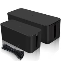 Jopassy Kabelbox Schwarz Schreibtisch Netzteile Kabel Box XL+XXL abelmanagement Stecker