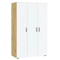 Třídveřová šatní skříň 111 cm RICHLAND - dub artisan / bílá