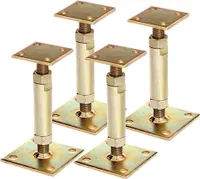 GAH Alberts Pfostenträger mit 2 Platten höhenverstellbar 4 Stück