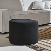 sweeek - Hocker in Kieselsteinform mit Stoffbezug  - Schwarz