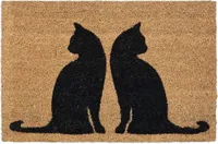 relaxdays Kokos Fußmatte mit Katzenmotiv