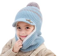 2 Modelle Wintermütze Kinder Schal und Mützen Set  Für  Junge & Mädchen Einheits 