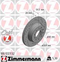 2 Zimmermann Sportbremsscheiben hinten für Audi 100 A6 V8