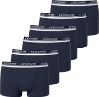 uncover by Schiesser 6er Pack Basic Retro Short / Pant Shorts mit Logo-Webgummibund, Komfortabel und formstabil, In perfekt sitzender, elastischer Single-Jersey-Qualität