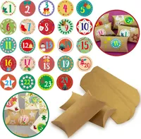 Oblique Unique DIY Adventskalender Set - 24 Boxen Schachteln + 24 Zahlen Sticker Aufkleber für Weihnachten Advent