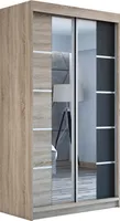 Schwebetürenschrank Kleiderschrank ERO 120 cm Schrank Garderobe Spiegel. Verschiedene Farben (Weiß, Schwarz, Somona). Möbel vom Hersteller!