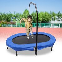 Kinder Trampolin Gartentrampolin Oval Kindertrampolin mit Griff 100kg Indoor / Outdoor Kindertrampolin