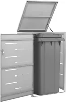 Box na odpadky Prolenta Premium na 1 odpadkový koš 69x77,5x115 cm nerezová ocel