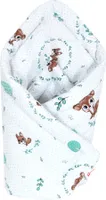 BABYLUX Einschlagdecke BABYHÖRNCHEN 75x75cm Neugeborene 120. Wald Reh